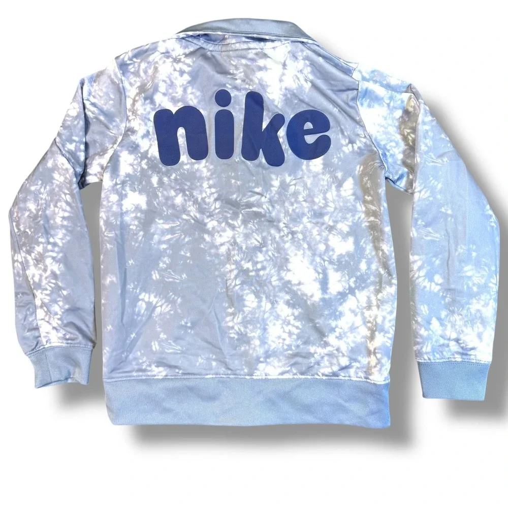 Nike Tie-Dye Track Jacket – Blue Marble Print Zip-Up‎ (5–6 Years / 6M)
